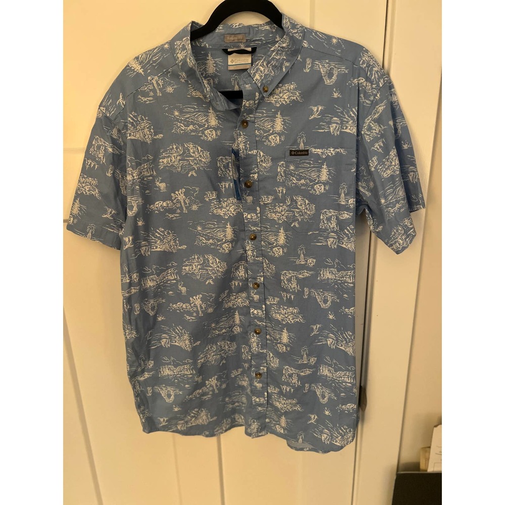 Columbia Patterned Short Sleeve Button-Up Shirt